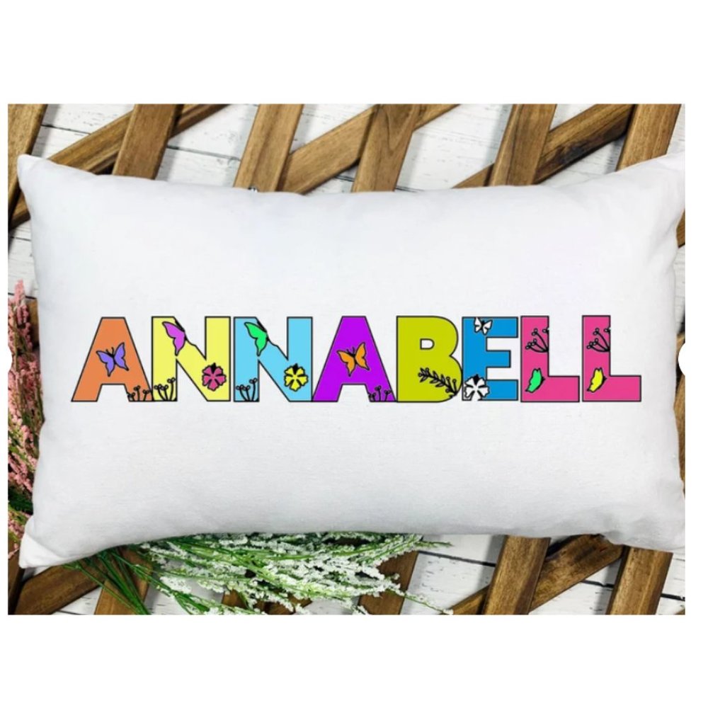 Butterfly Pillowcase to Color, Personalized Name & Font, Party Favor, Kids Fun